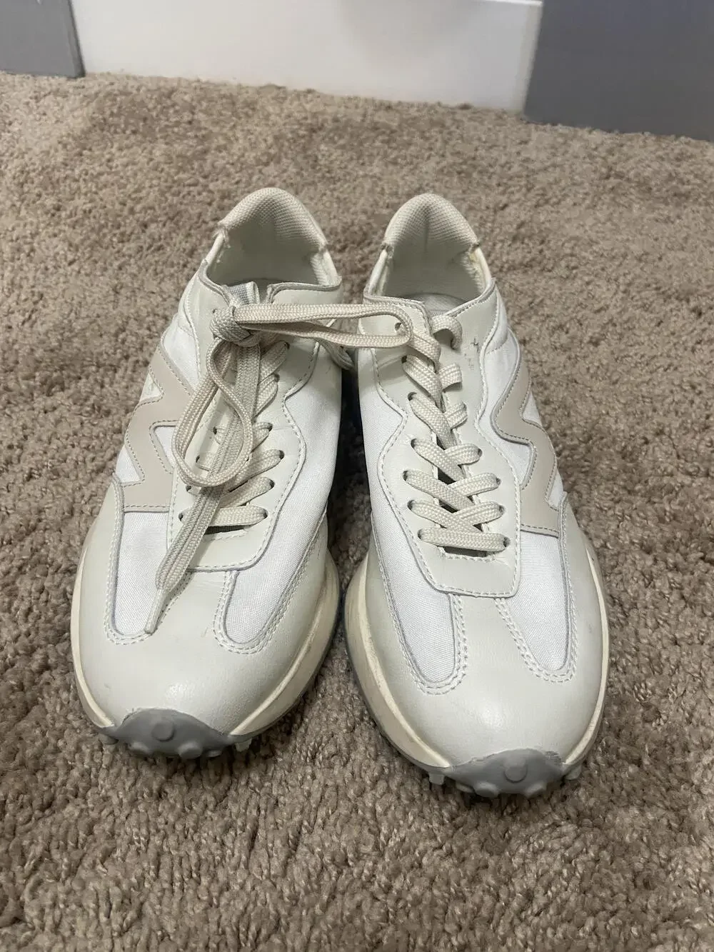 Steve Madden Campo Shoes Womens Size 7 White Leather Low Top Sneakers CAMPO8S1